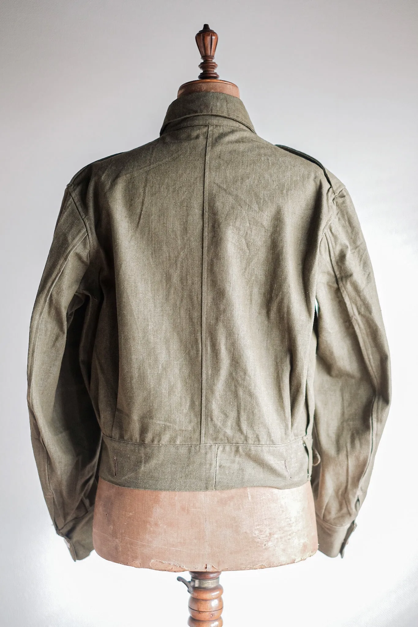 [~ 50's] British Army Green Denim Battle Dress Veste Taille.7 