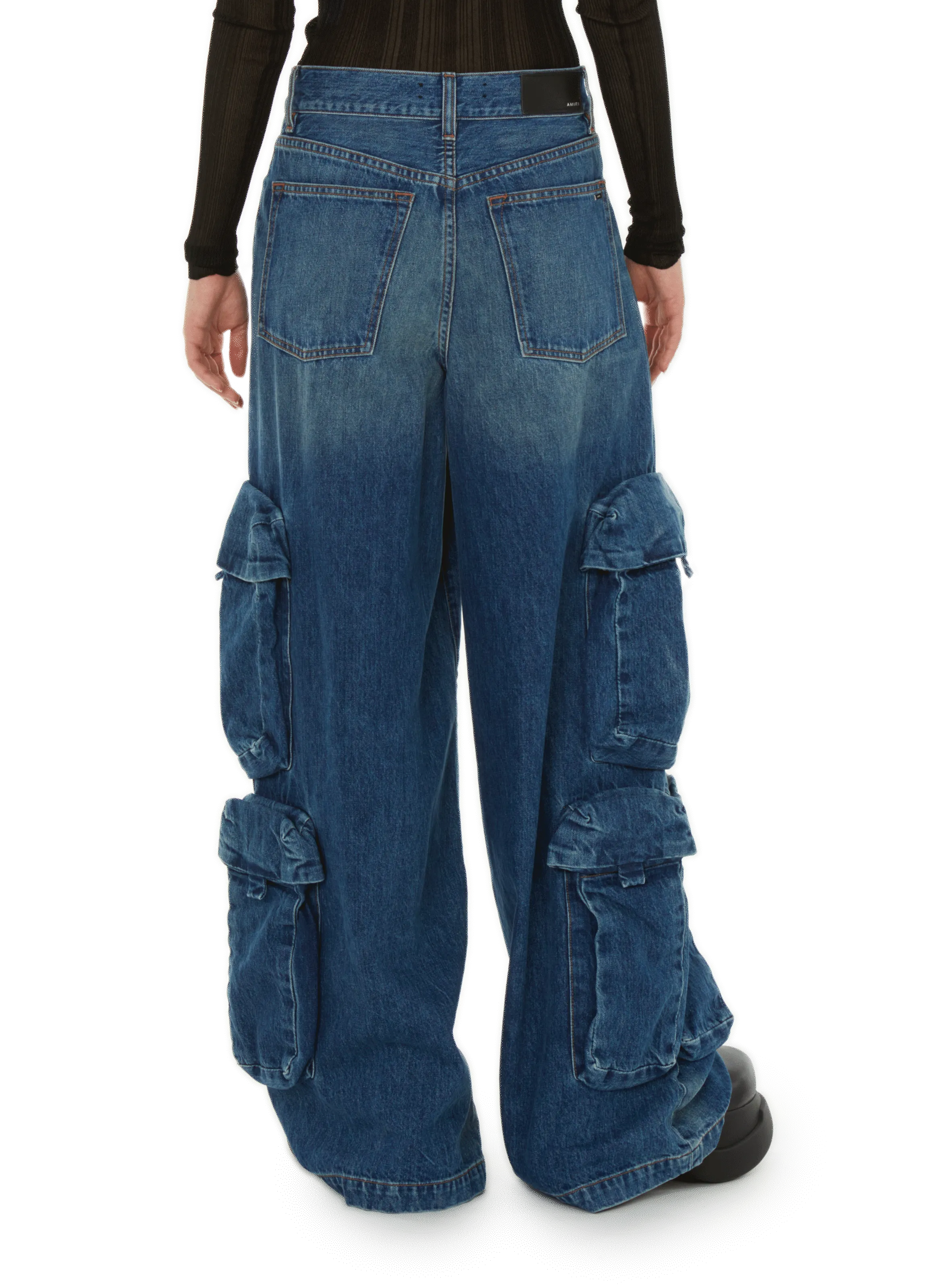 AMIRI  Jean baggy cargo - Bleu