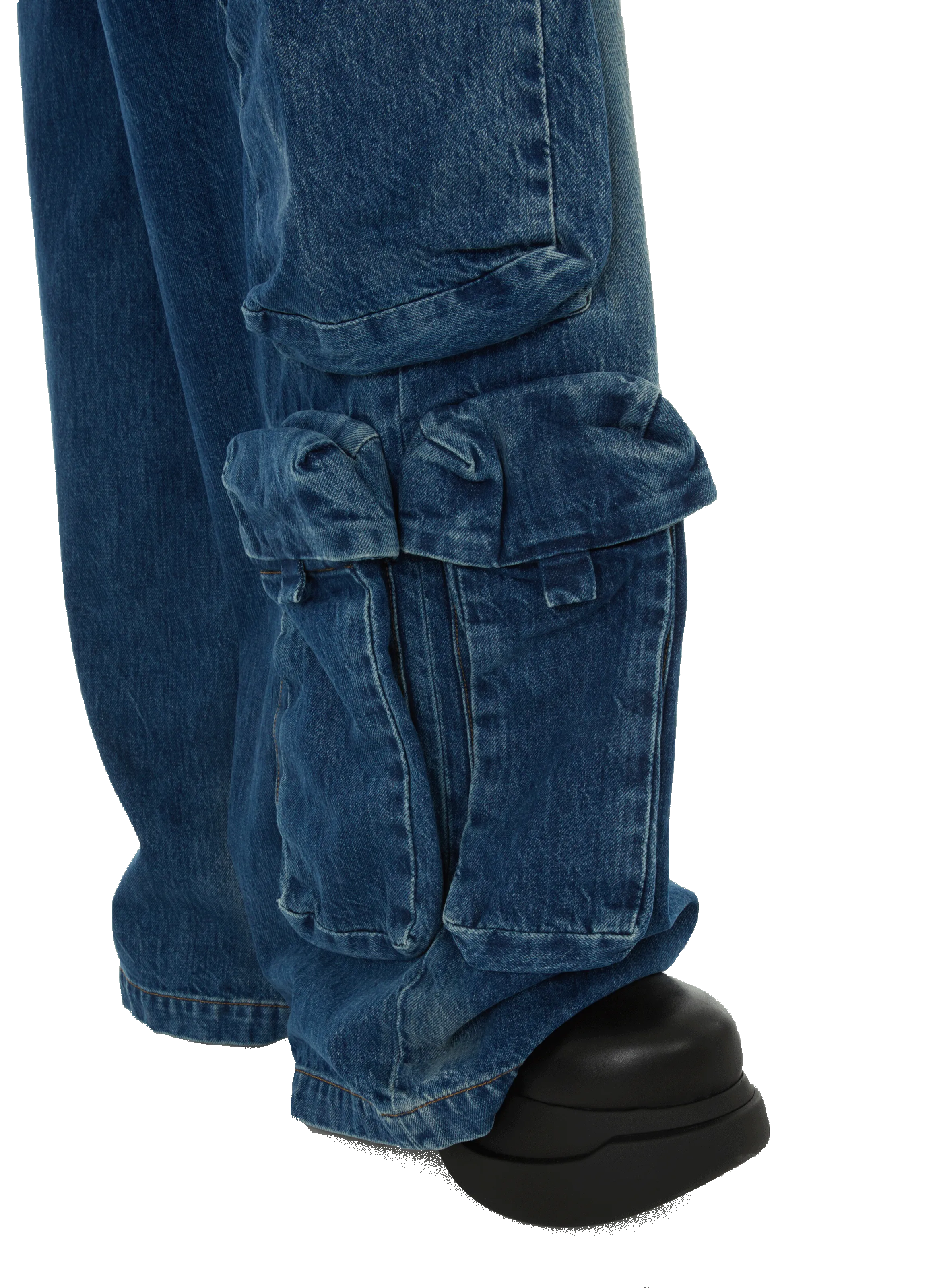 AMIRI  Jean baggy cargo - Bleu