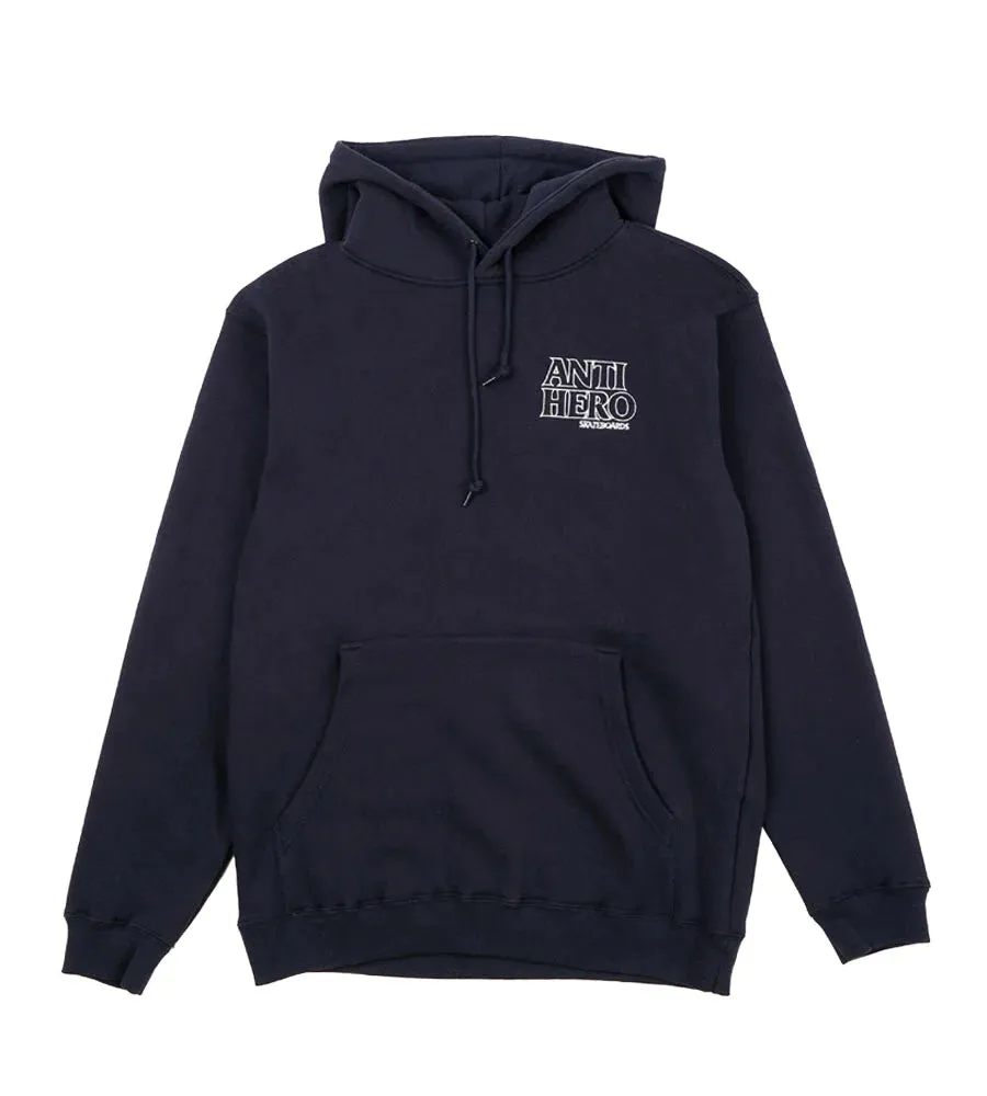 AntiHero hoodie Lil Black Hero Outline deep navy