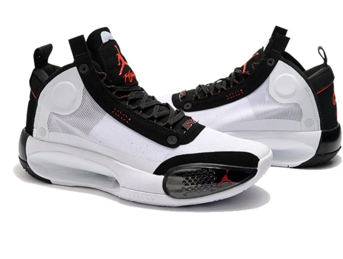 Baskets Air Jordan 34 White Black Red