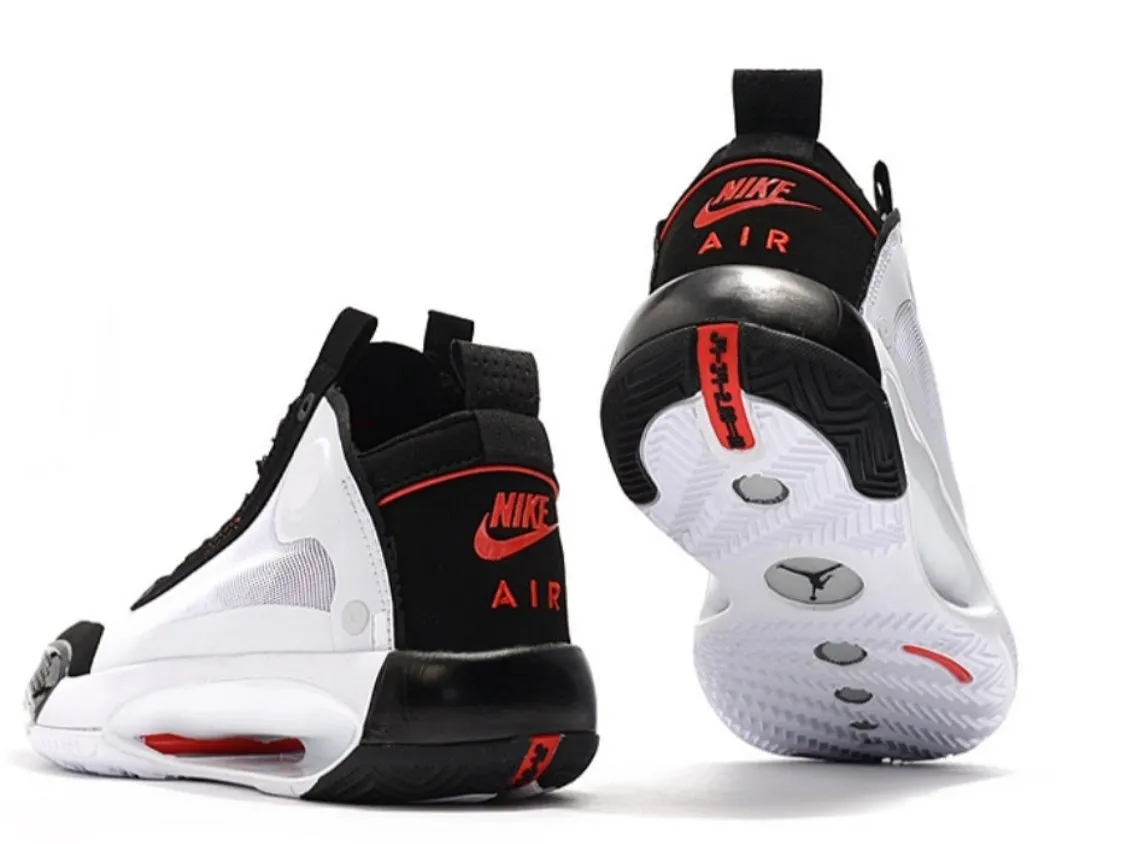 Baskets Air Jordan 34 White Black Red