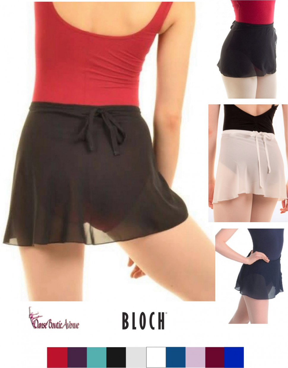 Bloch jupette danse,R5130 professionnal skirt dance