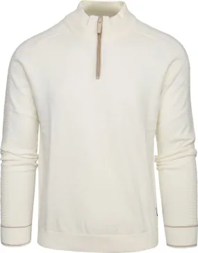 Blue Industry Pull Half Zip Ecru KBIW23-M13-off white comman