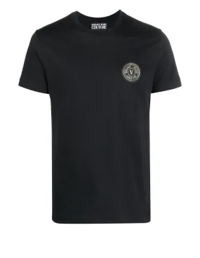 Camiseta Versace Jeans Couture con Logo Negra Hombre