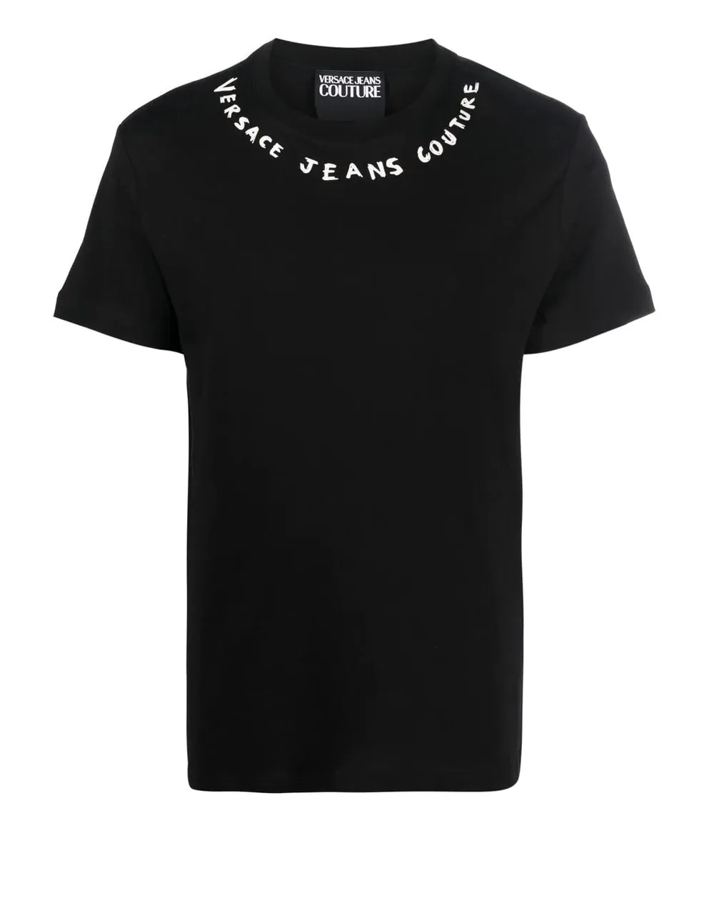 Camiseta Versace Jeans Couture Logo Collar Negra Hombre