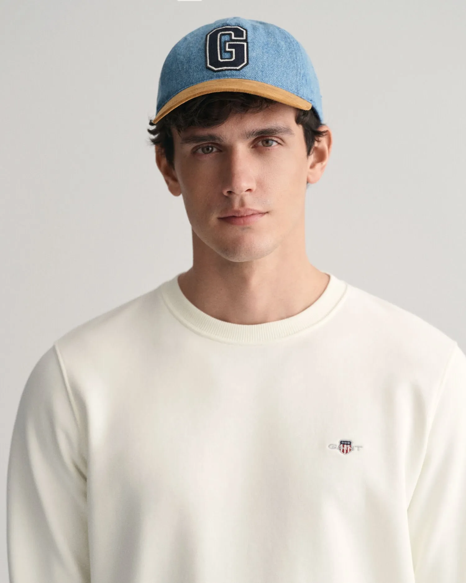 Casquette en denim avec écusson G