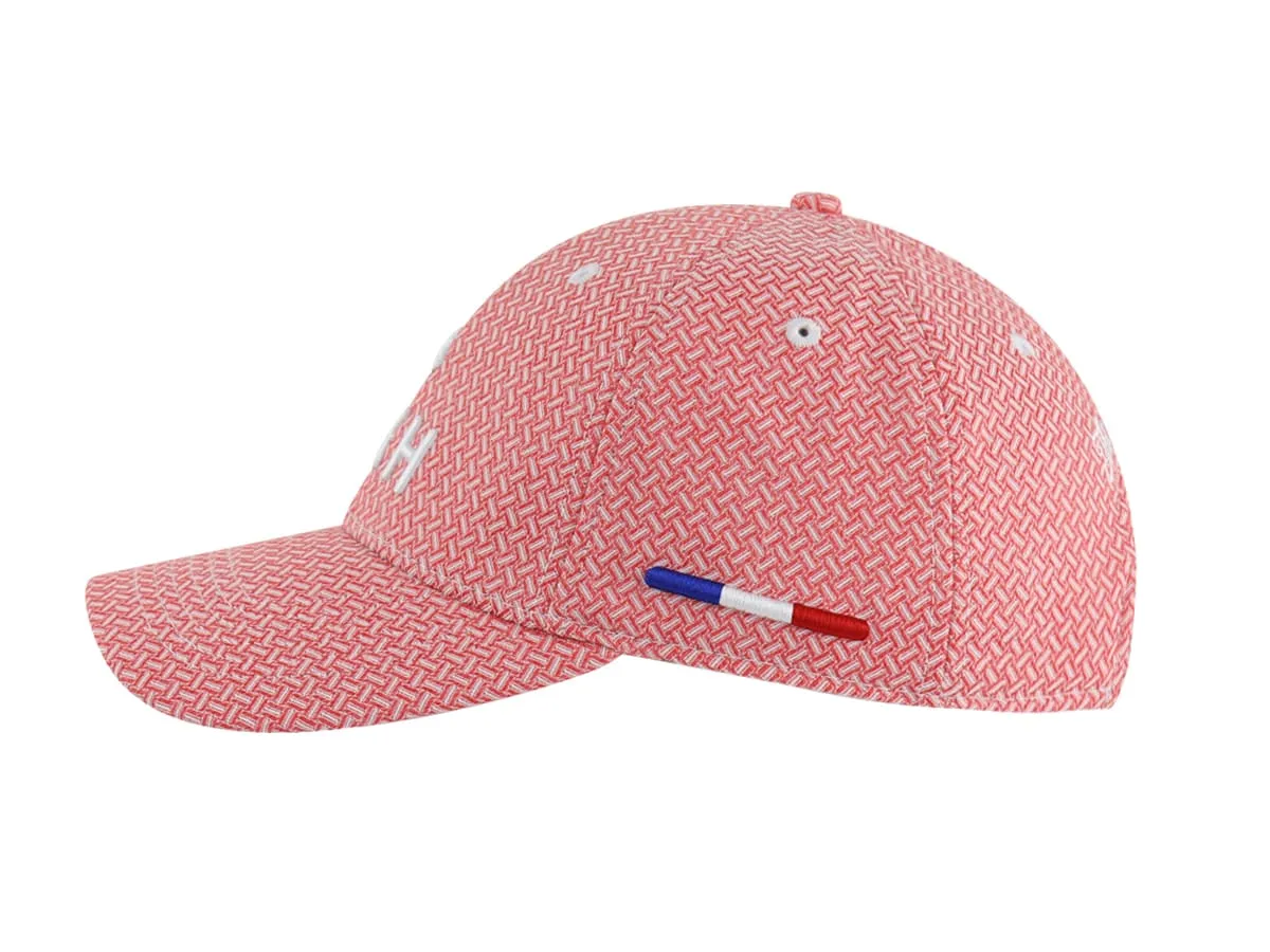 Casquette  Héritage  Motif Tissé Rouge