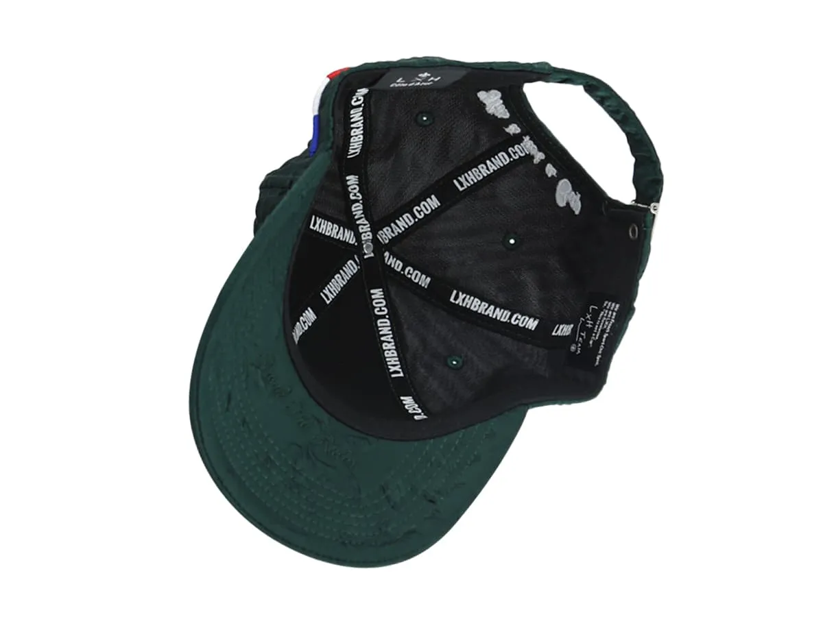 Casquette  Héritage  Satiné Soufflé Vert Forêt