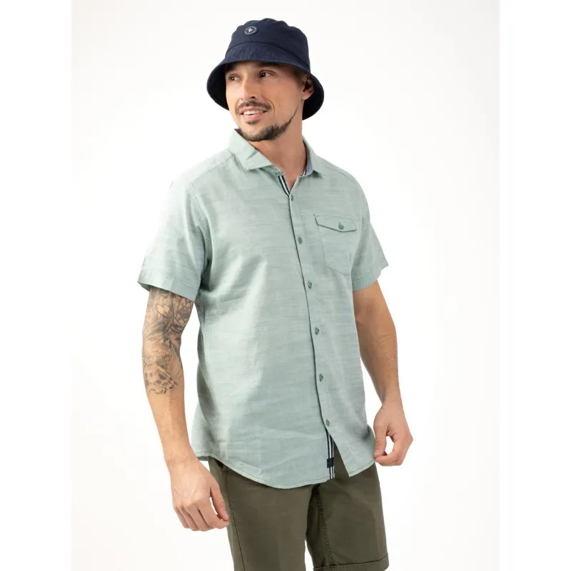 Chemise manche courte caverne bleu marine homme - Tbs | wimod