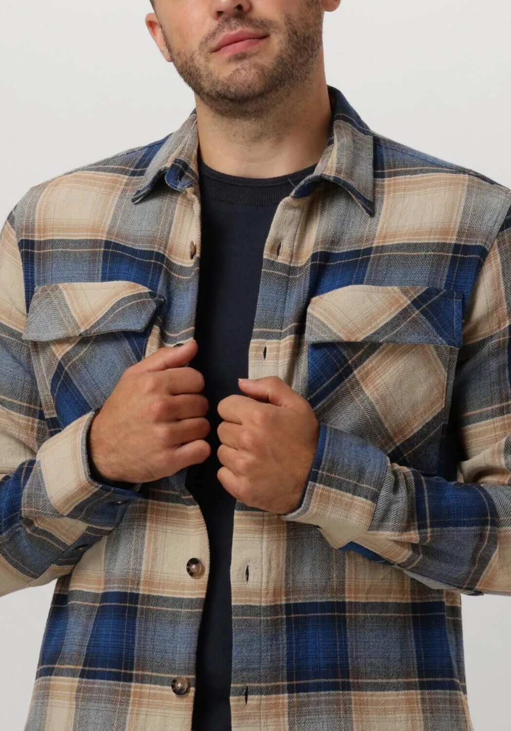 dstrezzed surchemise corey overshirt en bleu