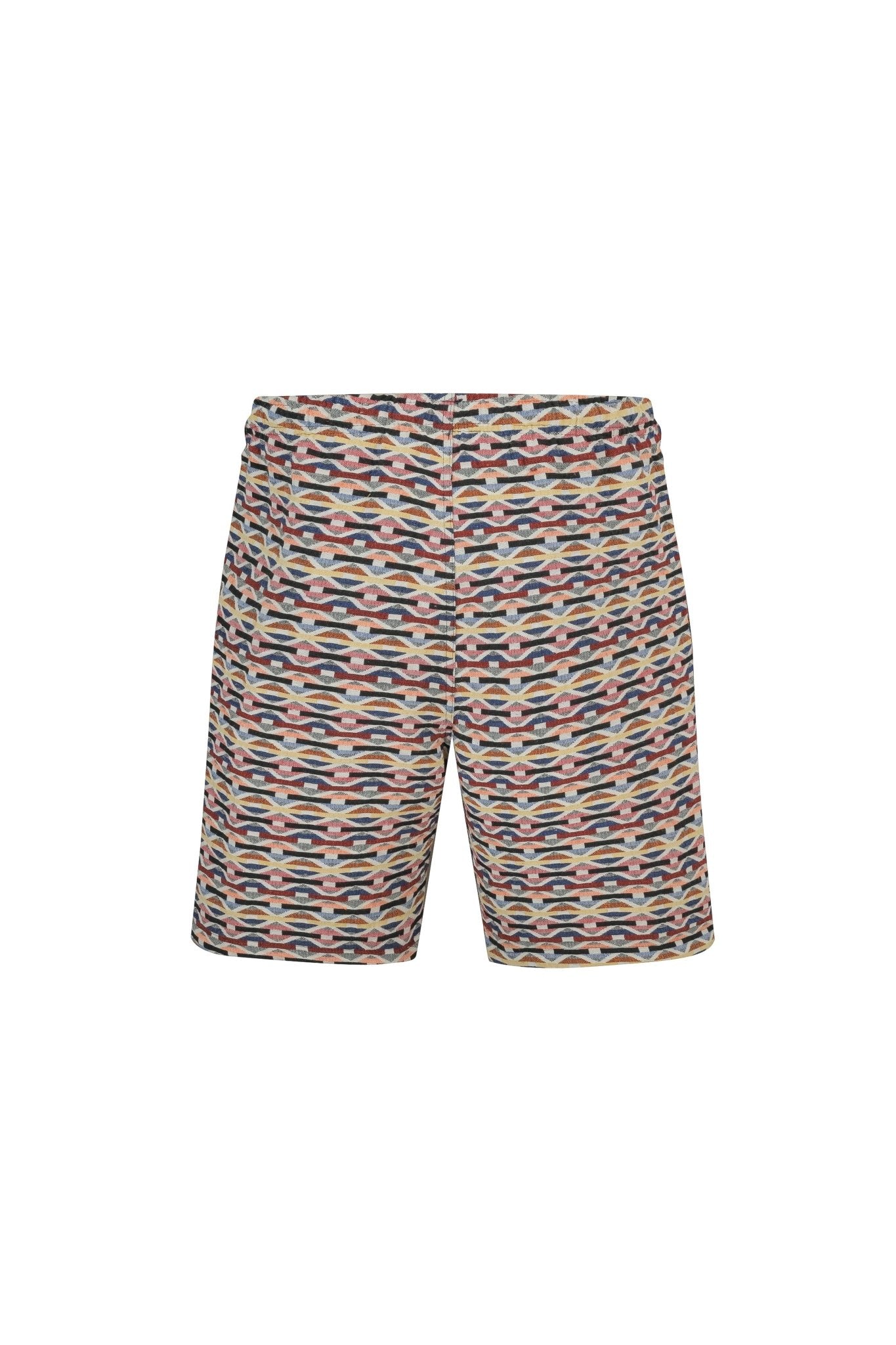 Ensemble short et chemise a motifs géométriques