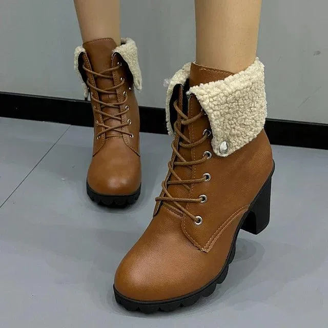 Floriebelle I Chic Bottes d'hiver à lacets