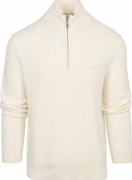 Gant Pull Demi-Zip Mix Laine Ecru 8050171-130 commander en l