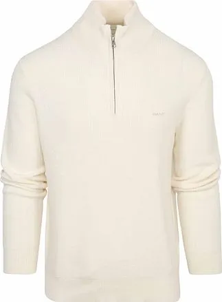 Gant Pull Demi-Zip Mix Laine Ecru 8050171-130 commander en l