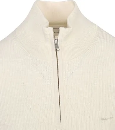 Gant Pull Demi-Zip Mix Laine Ecru 8050171-130 commander en l