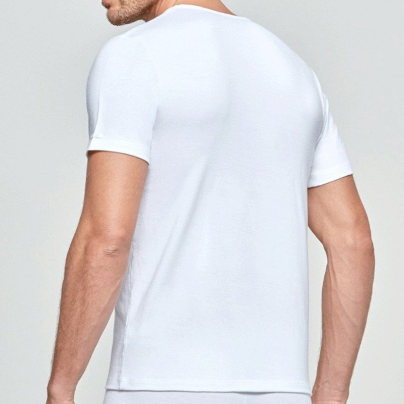 IMPETUS T-shirt Col V Homme Microfibre THERMO Blanc