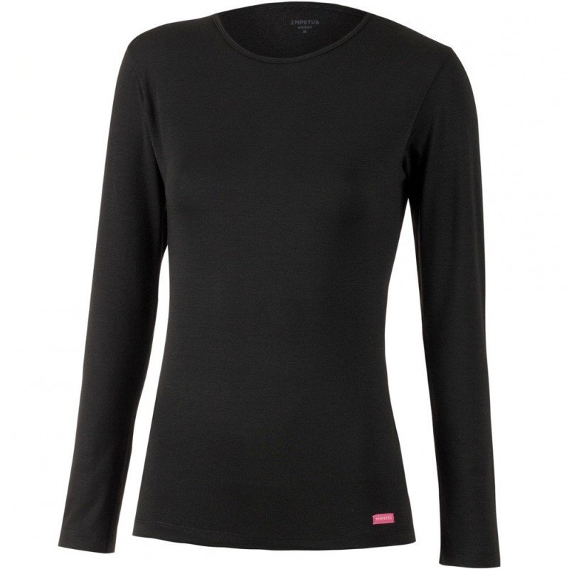 IMPETUS T-shirt manches longues Col Rond Femme THERMO Noir