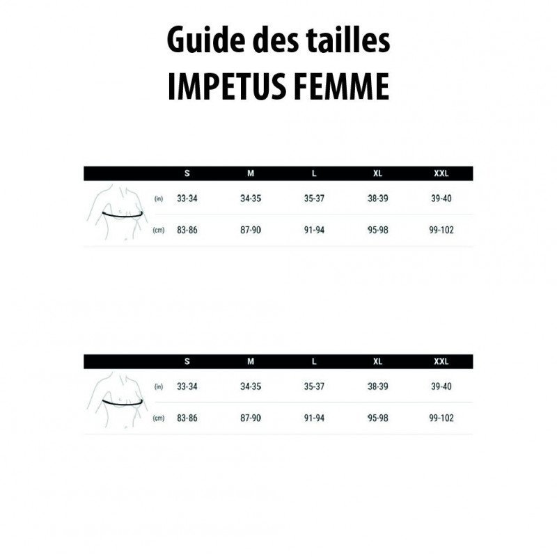 IMPETUS T-shirt Manches longues Col V Femme Coton INNOVATION Noir