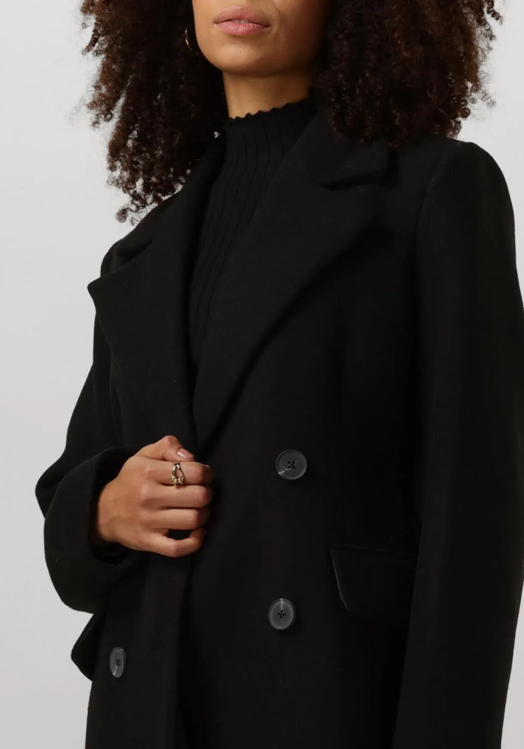 inwear manteau thoraiw lapel coat en noir