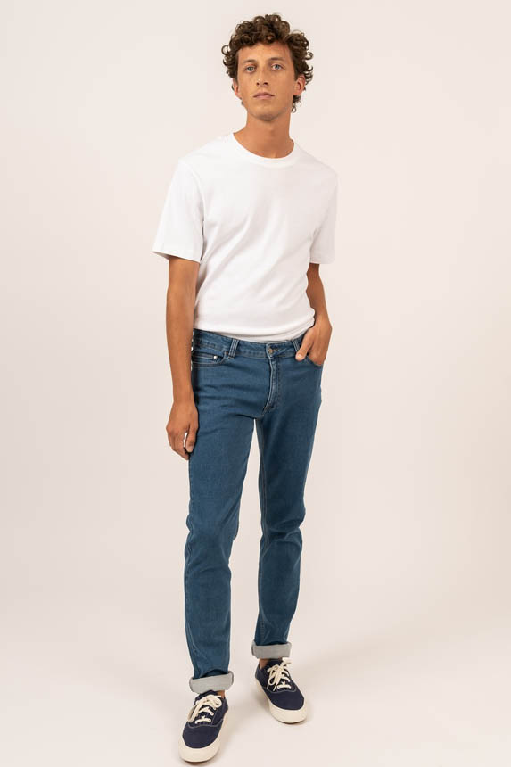 JASPER  Jean en maille coupe confort, en coton