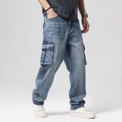 Jean baggy cargo pour homme