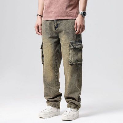 Jean baggy cargo pour homme