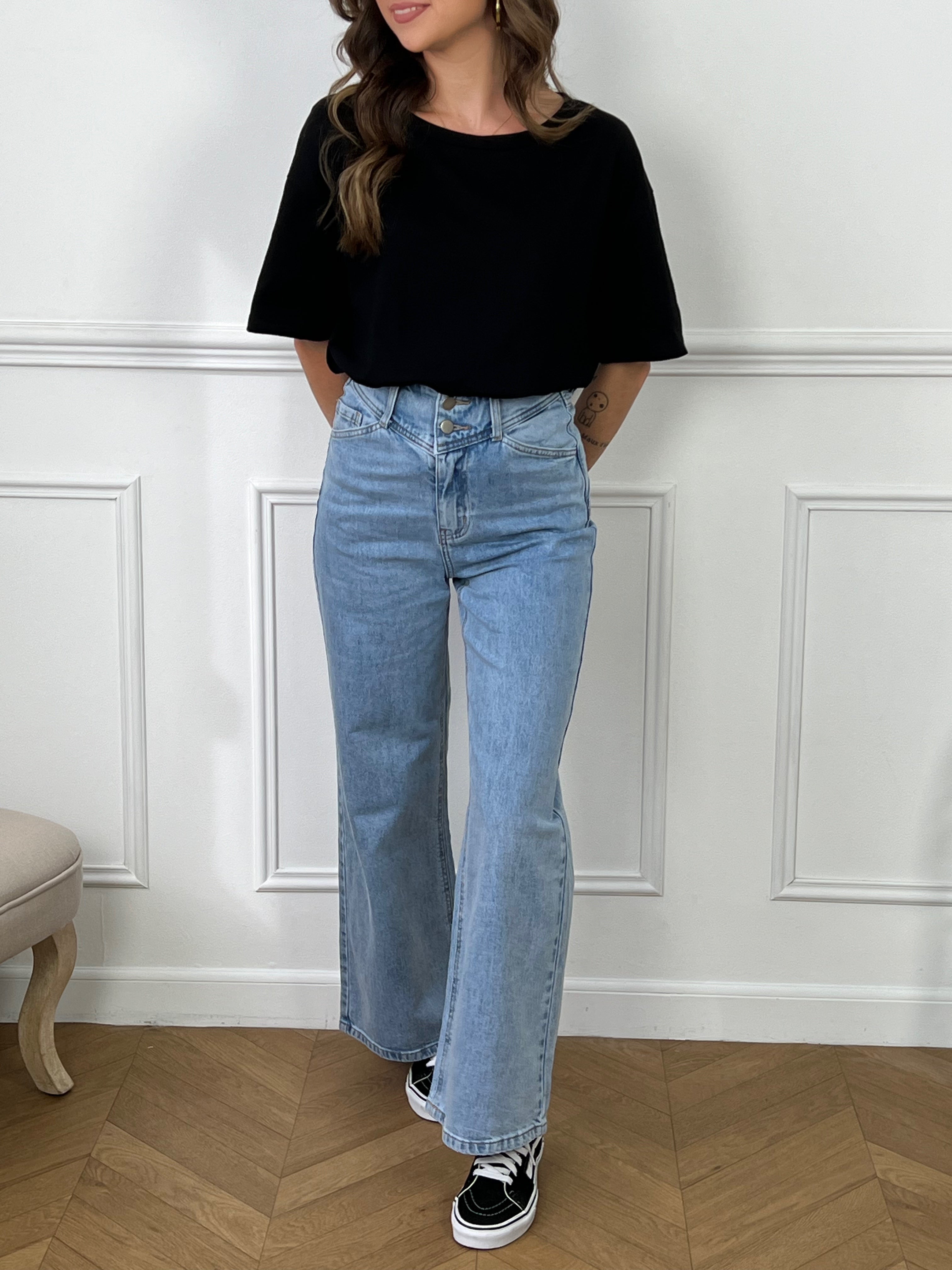 Jean bleu flare : Mandy