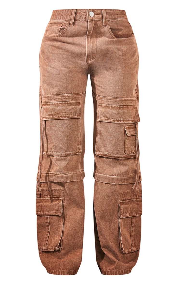 Jean cargo marron large