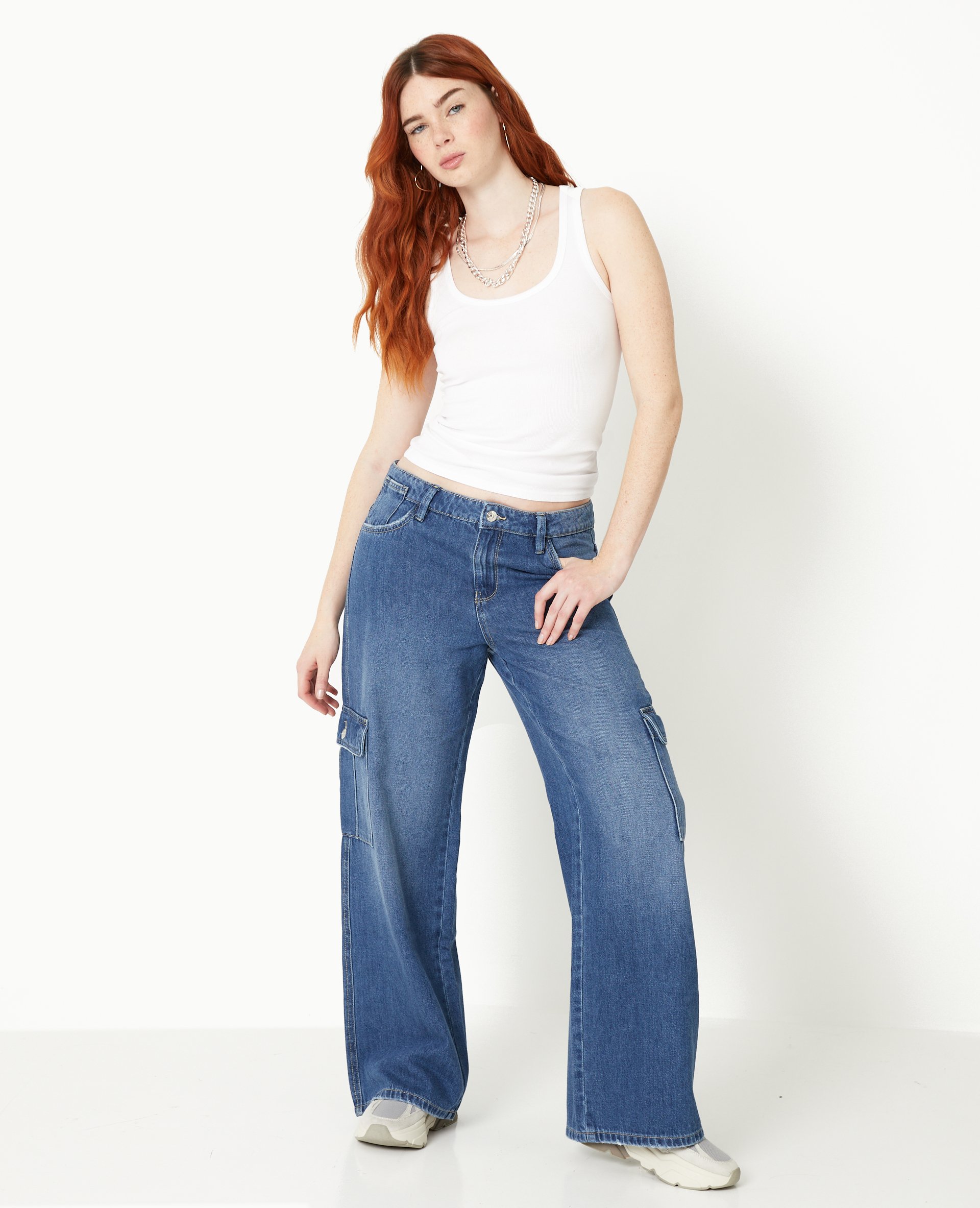 Jean cargo taille regular