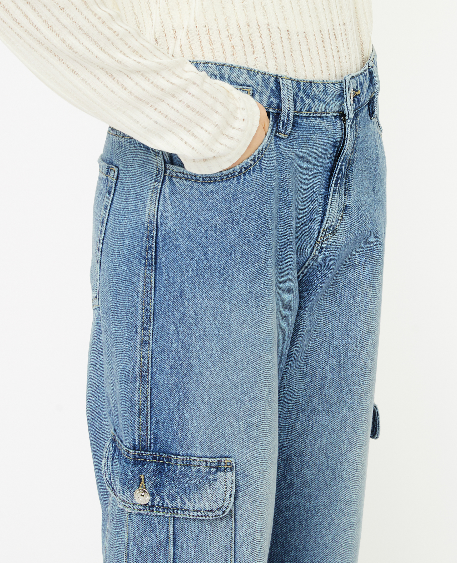 Jean cargo taille standard 