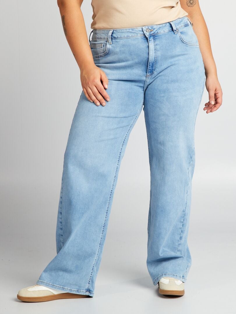 Jean large taille haute 'Only' - Bleu