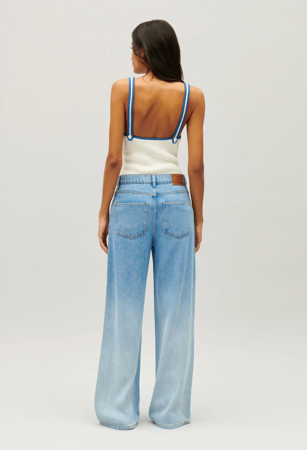 Jean Michel droit baggy bleu dégradé | Claudie FR