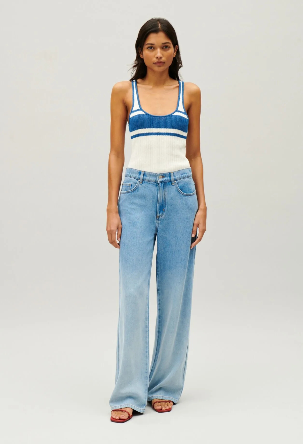 Jean Michel droit baggy bleu dégradé | Claudie FR