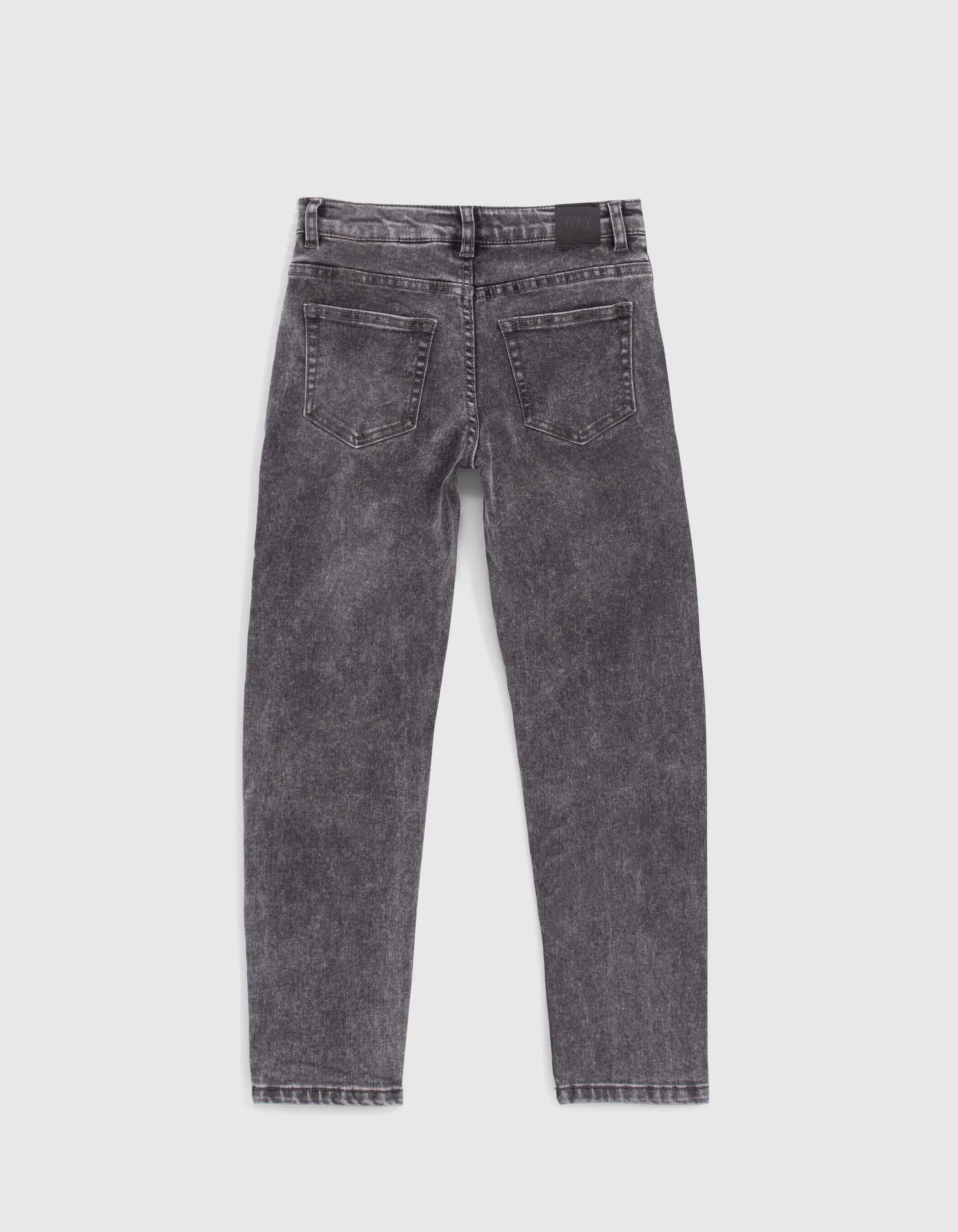 Jean relaxed medium grey avec usures placées garçon 