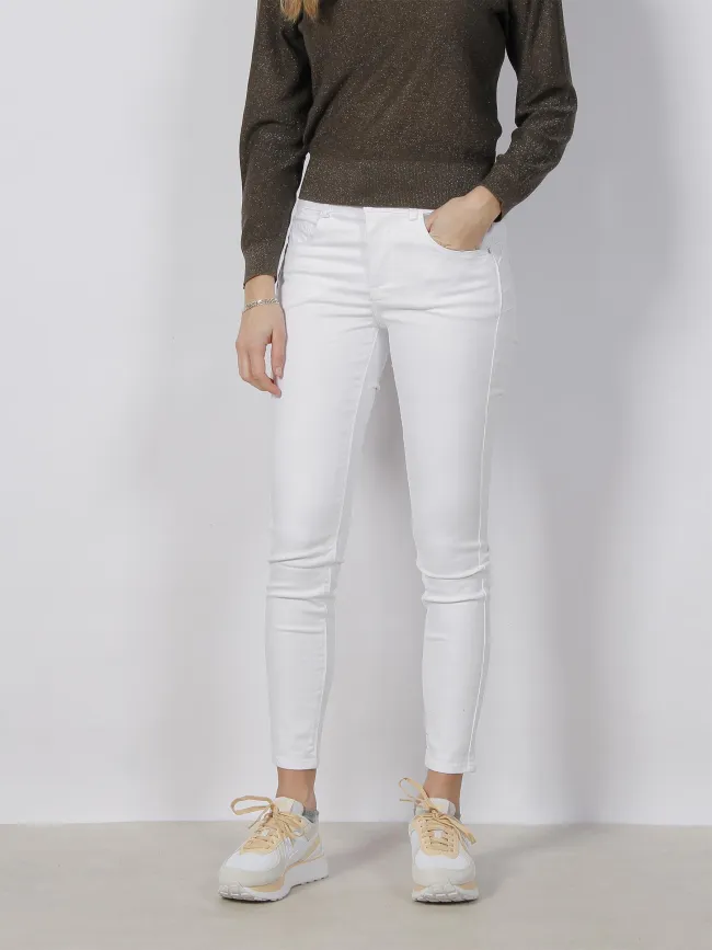 Jean skinny taille haute double up 431 blanc femme - Tiffosi | wimod