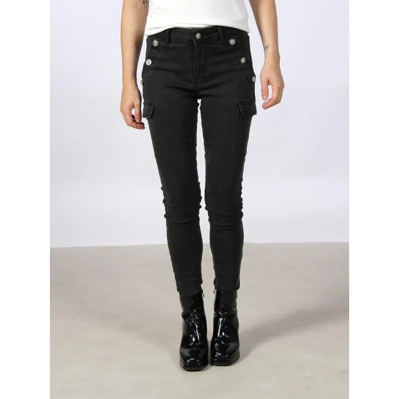 Jean skinny taille haute double up 431 blanc femme - Tiffosi | wimod