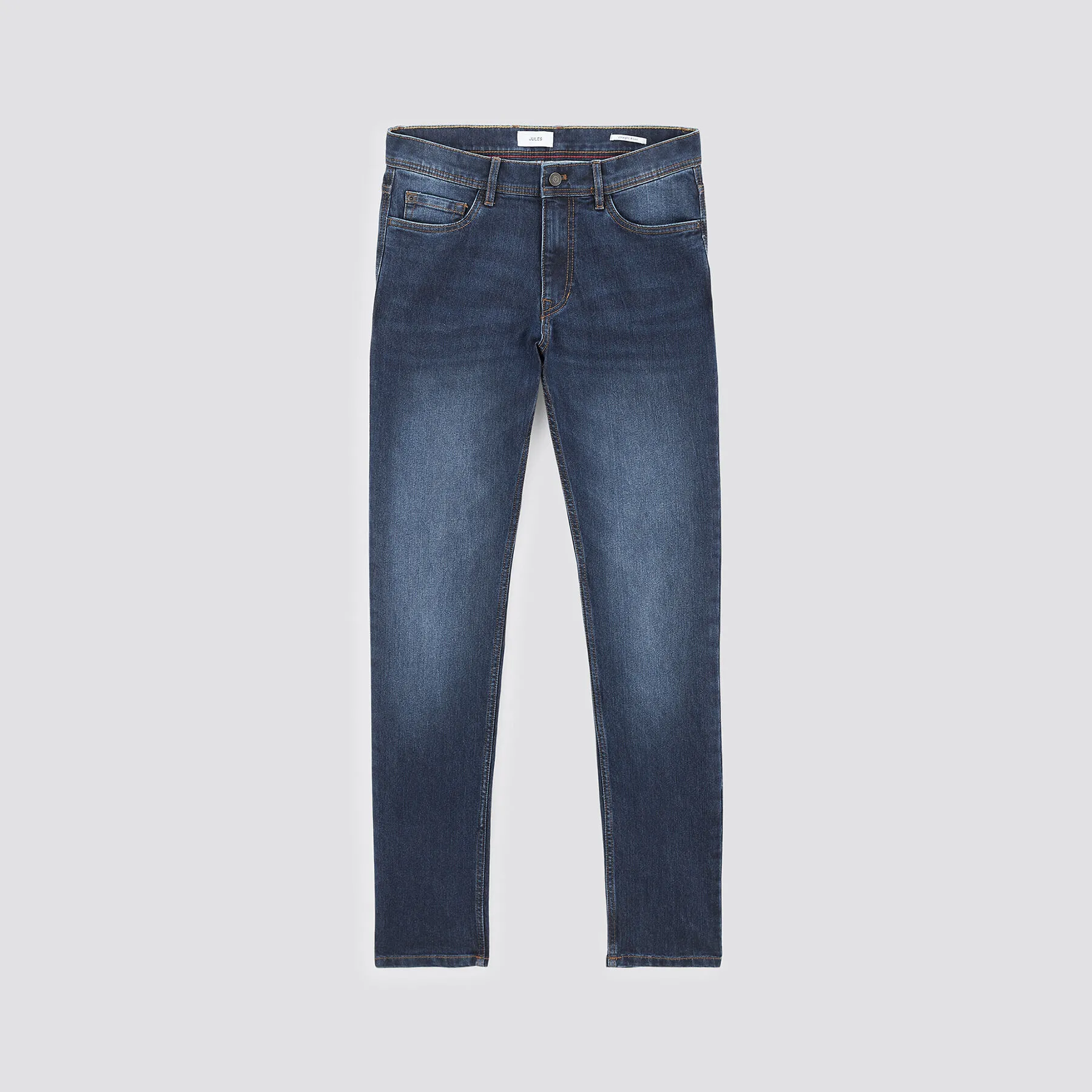 Jean straight en coton et polyester recyclés Bleu | Jules