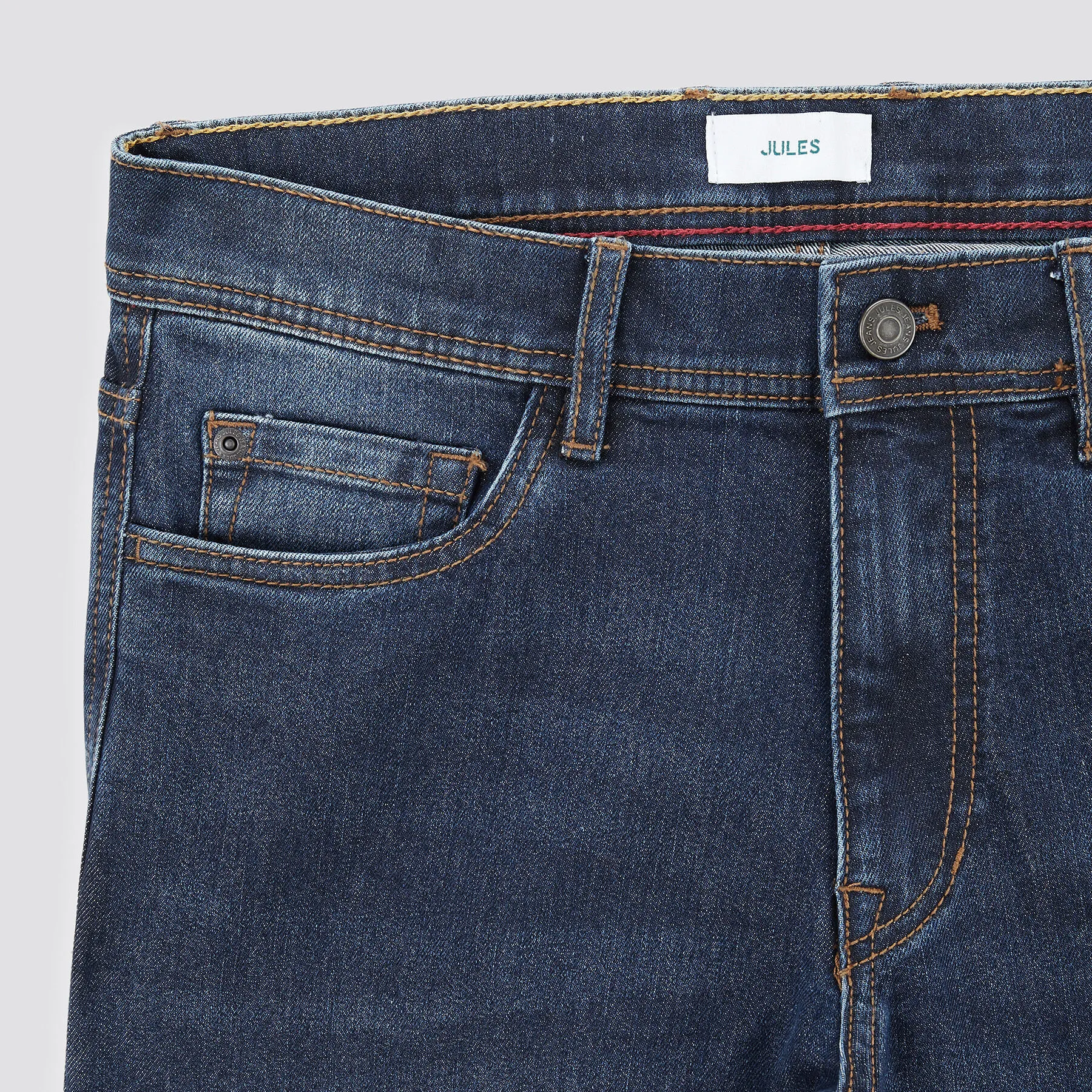 Jean straight en coton et polyester recyclés Bleu | Jules