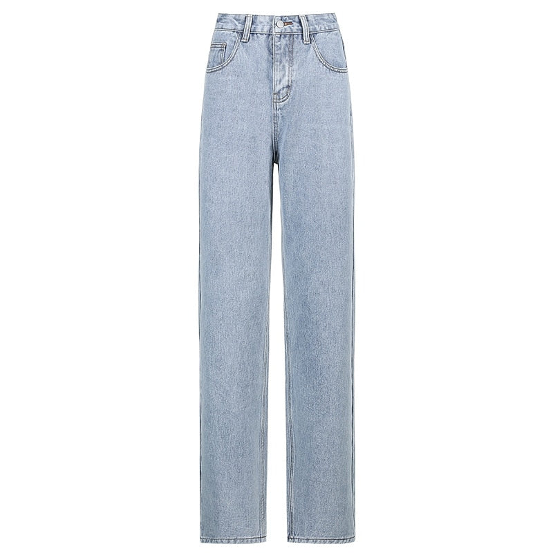 Jean Vintage avec Imprimé Papillon pour Femme