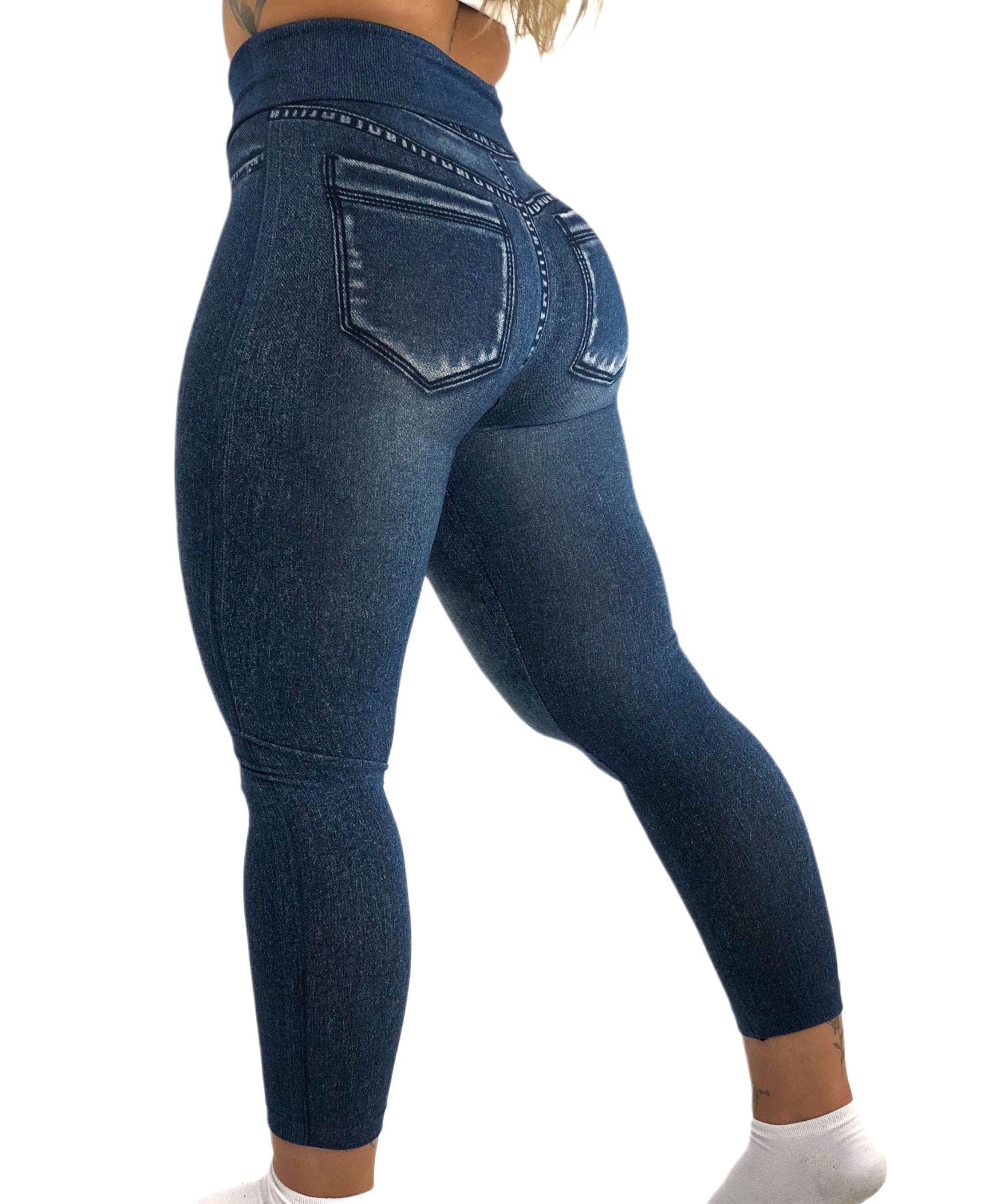 Jegging Taille Haute - Maelle - Bleu Marine - BodyTrainerZ