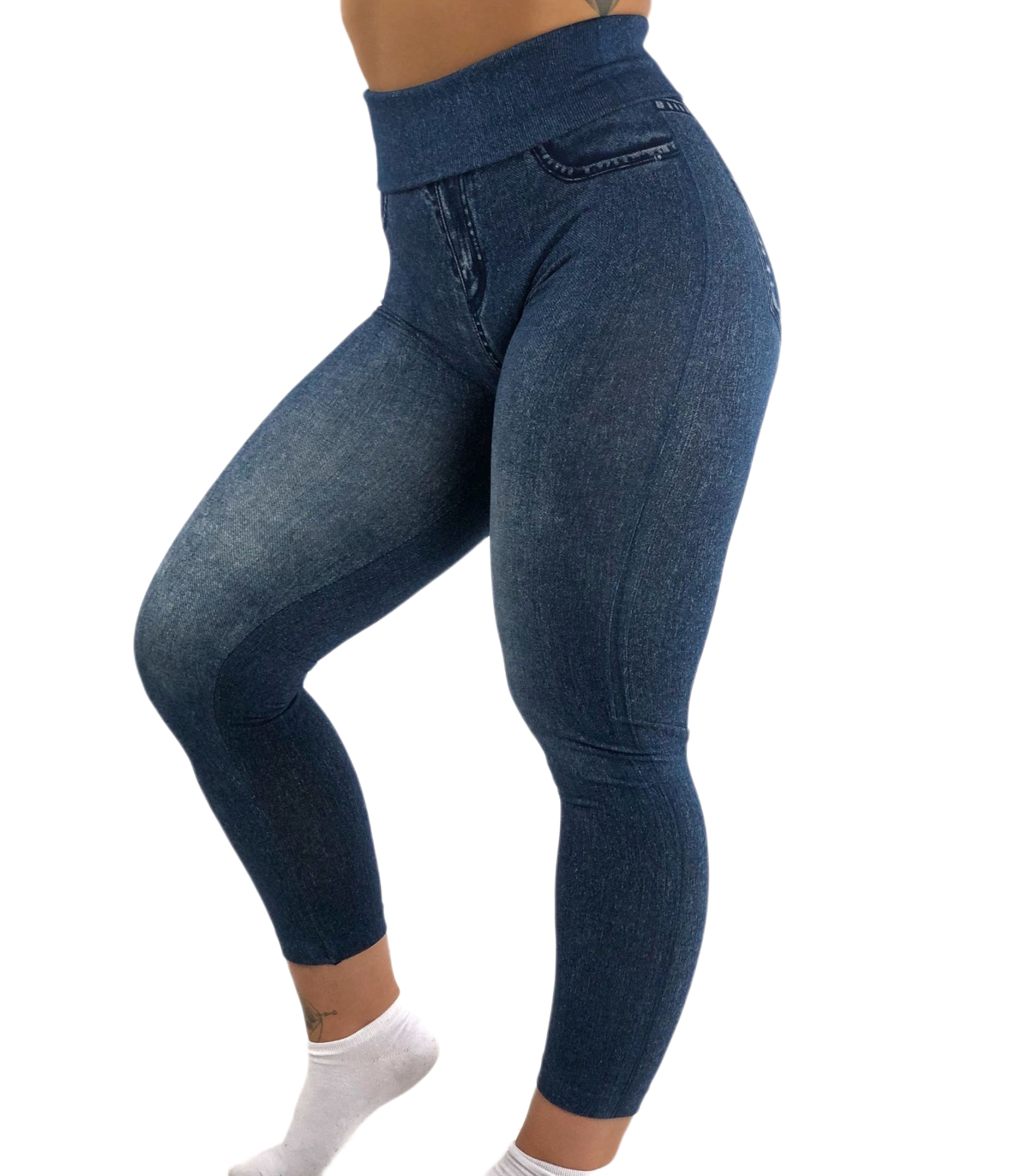 Jegging Taille Haute - Maelle - Bleu Marine - BodyTrainerZ