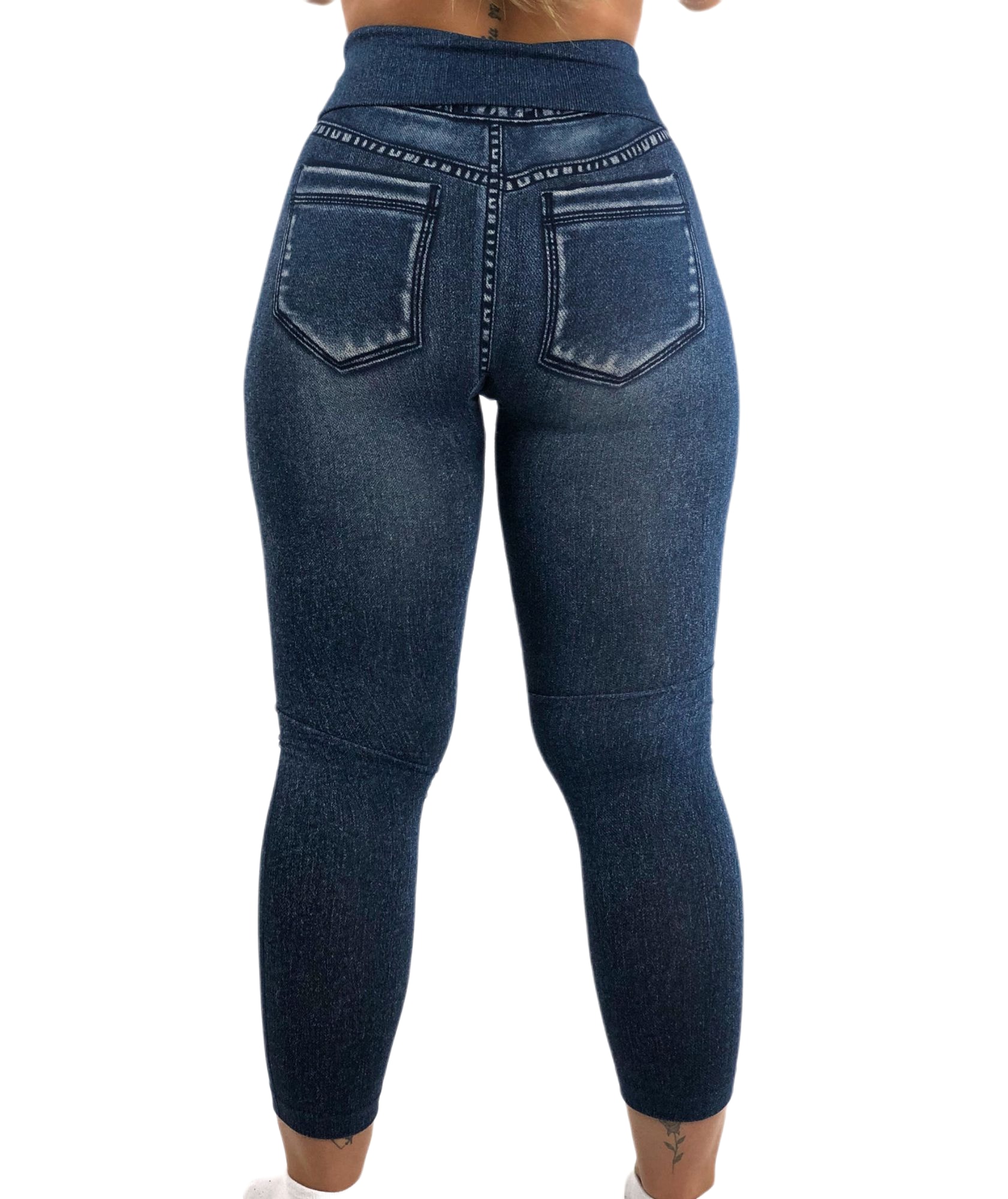 Jegging Taille Haute - Maelle - Bleu Marine - BodyTrainerZ