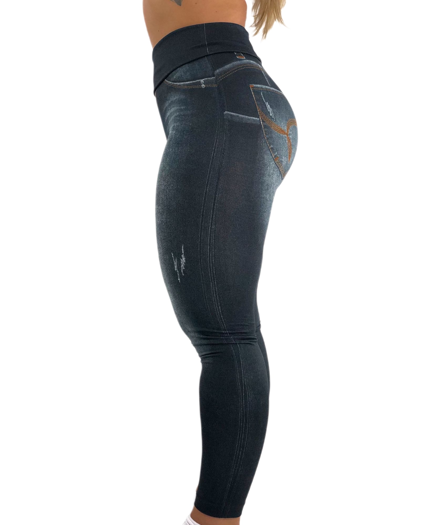 Jegging Taille Haute - Marion - Noir - BodyTrainerZ