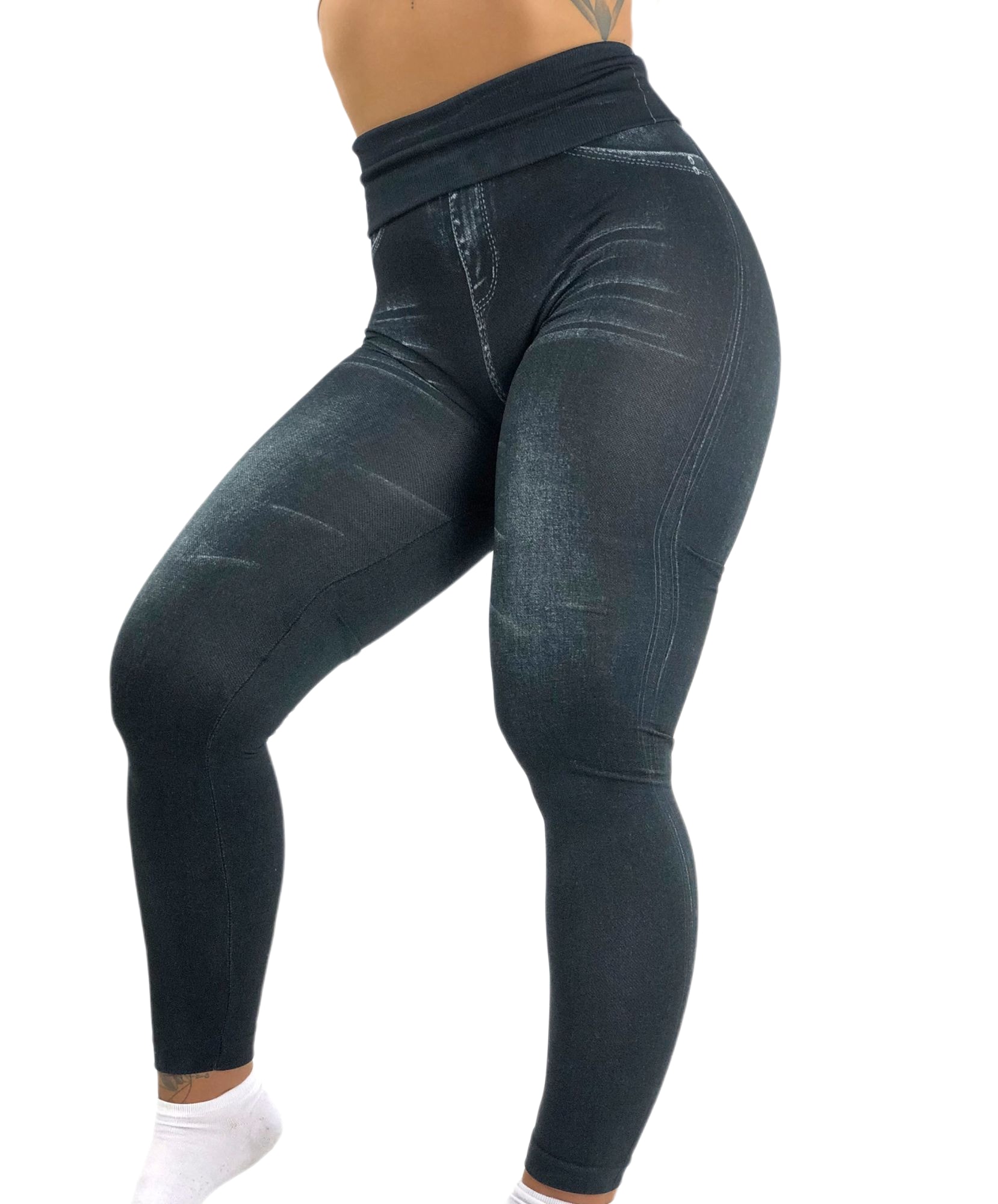 Jegging Taille Haute - Milena - Noir - BodyTrainerZ