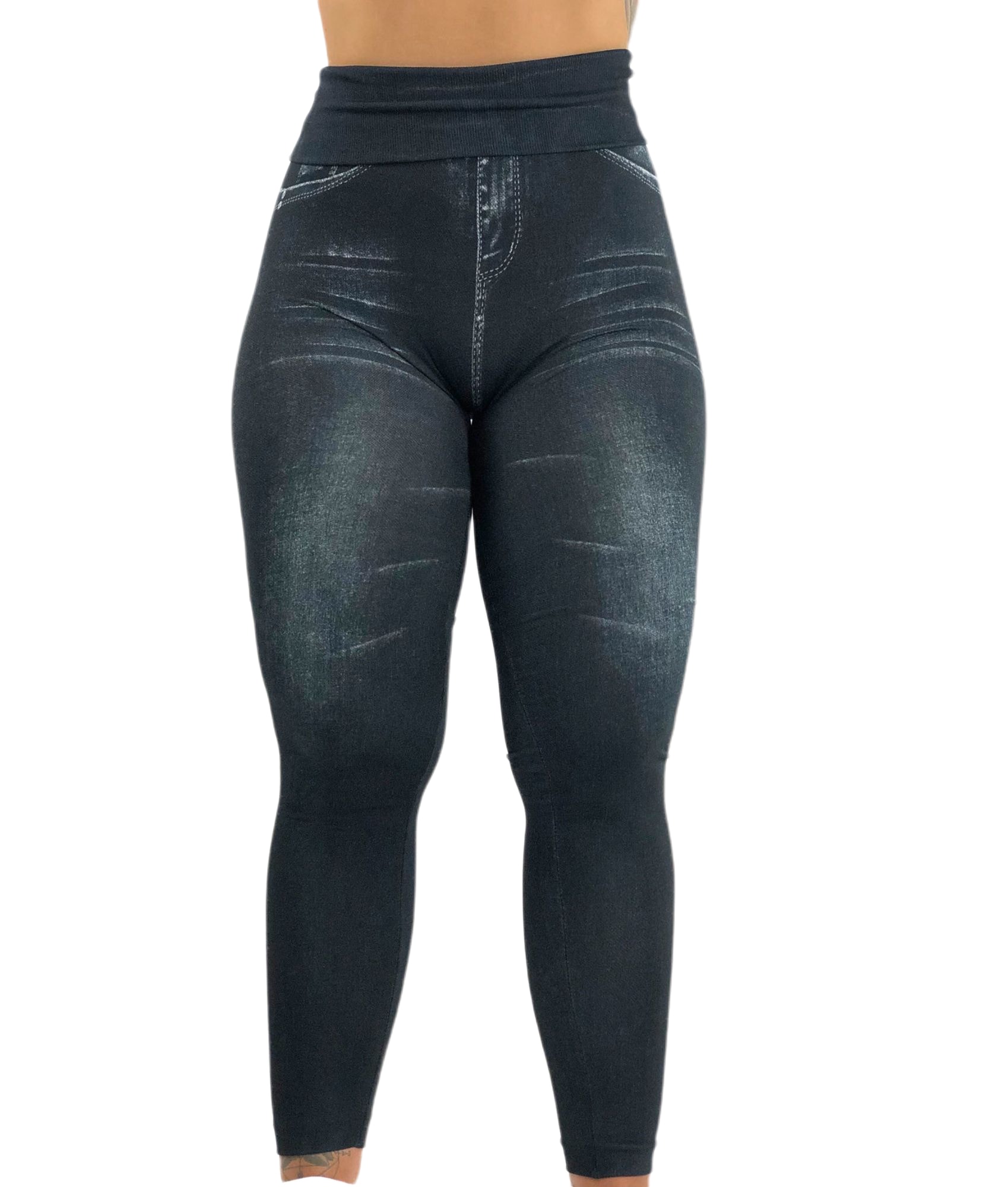 Jegging Taille Haute - Milena - Noir - BodyTrainerZ