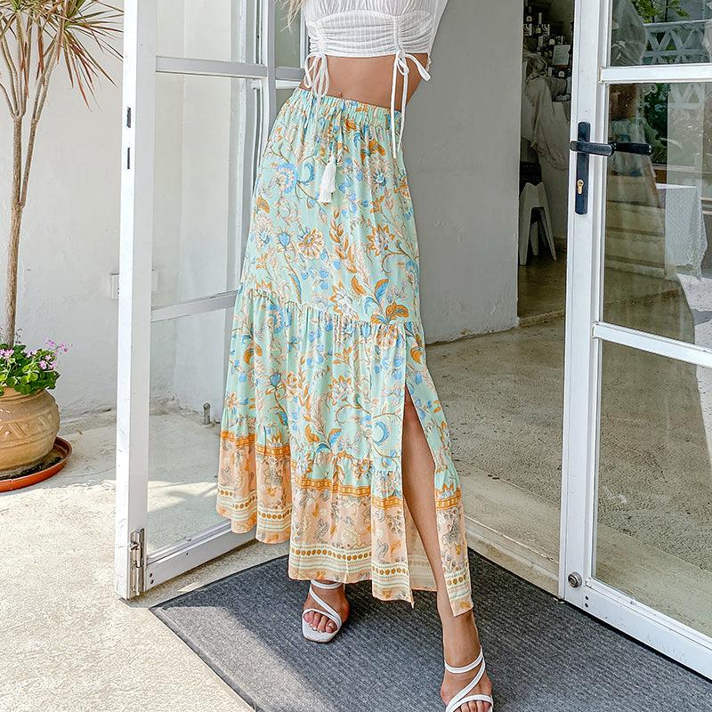 Jupe Maxi Vintage à Fleurs