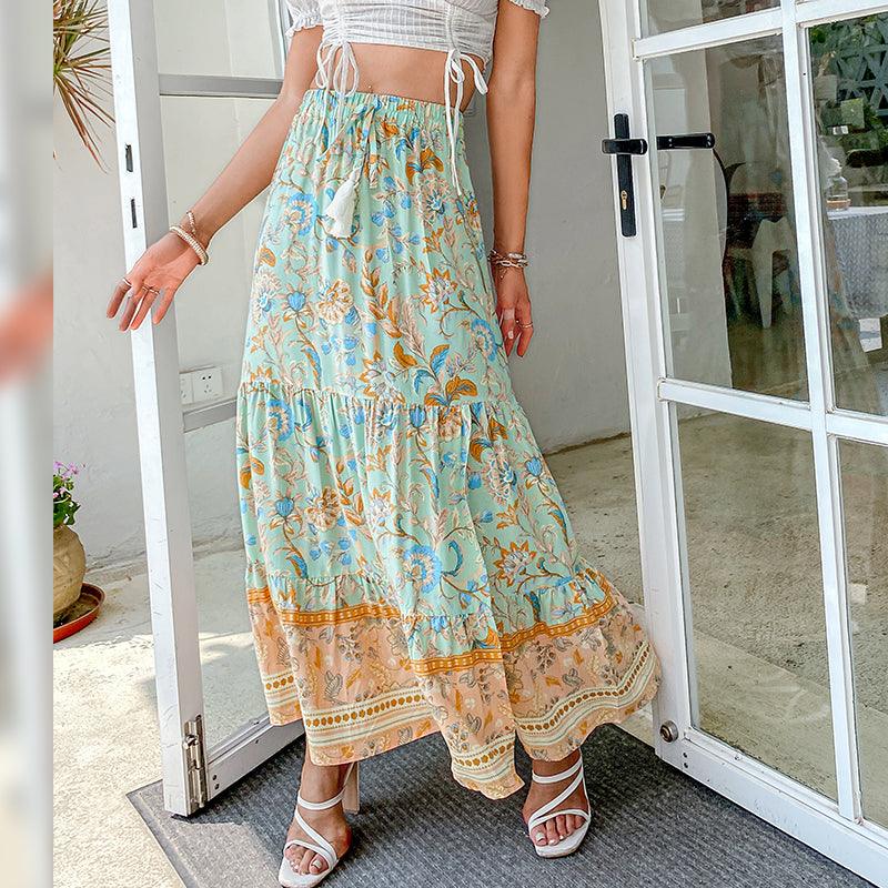 Jupe Maxi Vintage à Fleurs