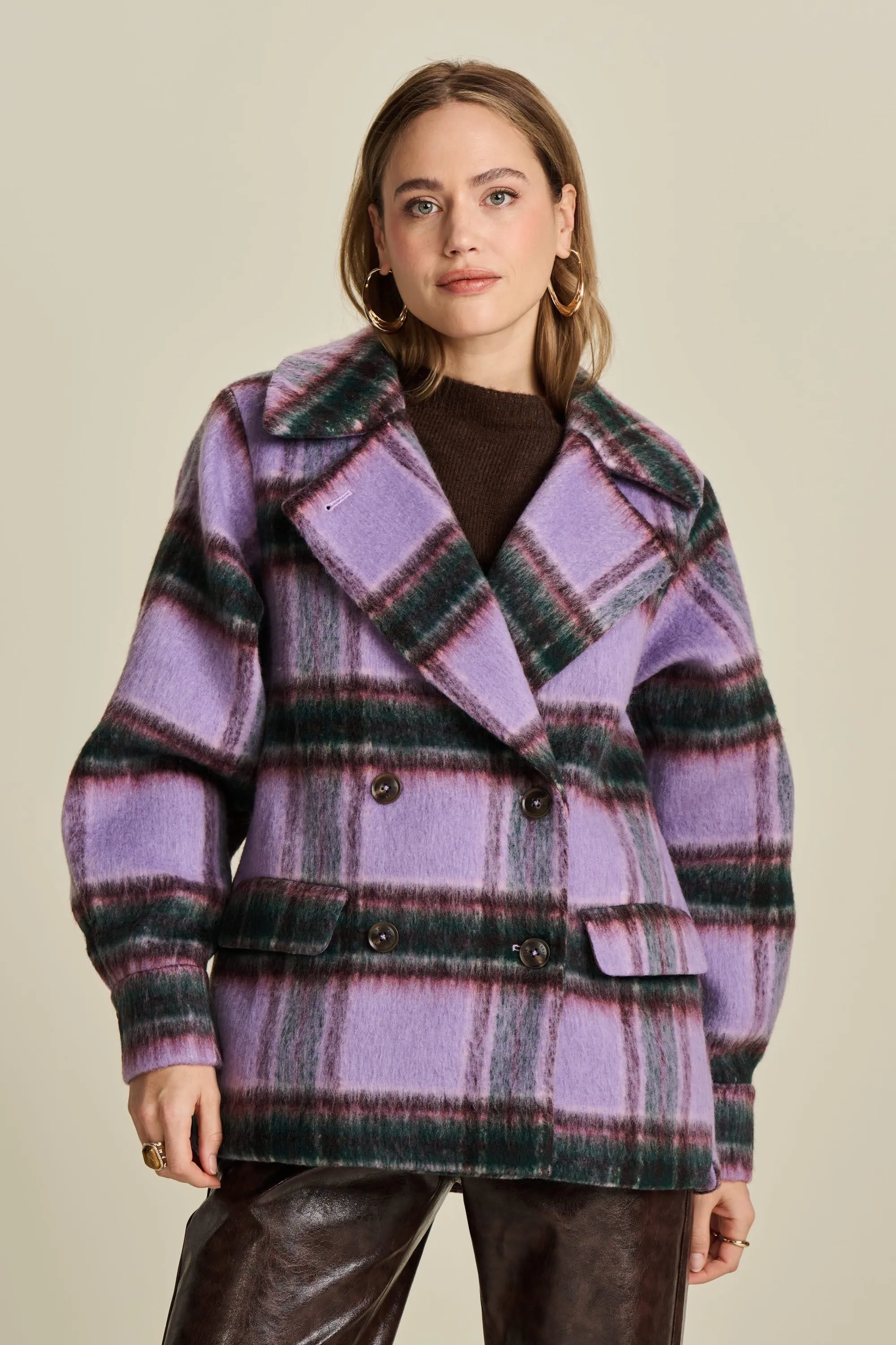 MANTEAU - Checks Lavender