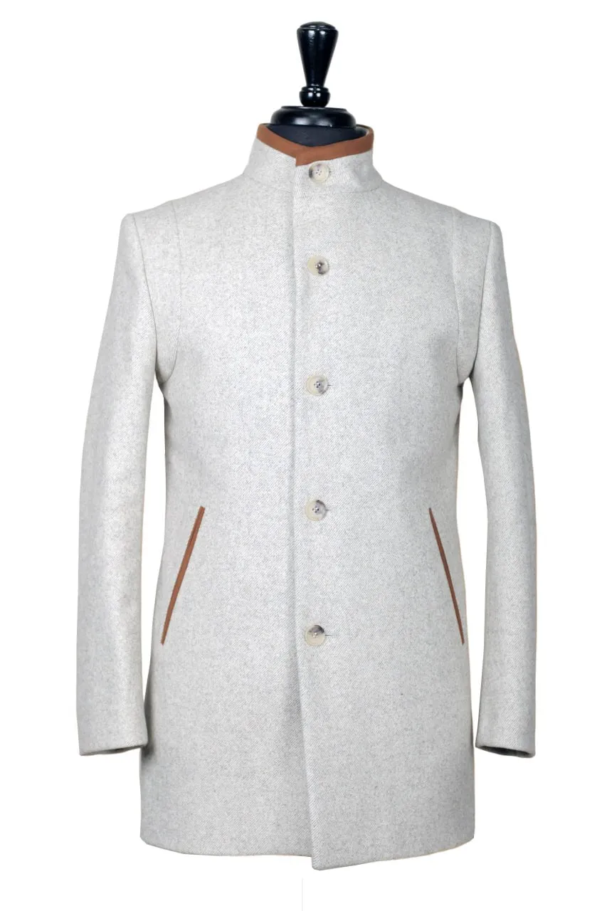 Manteau Col Officier Blanc